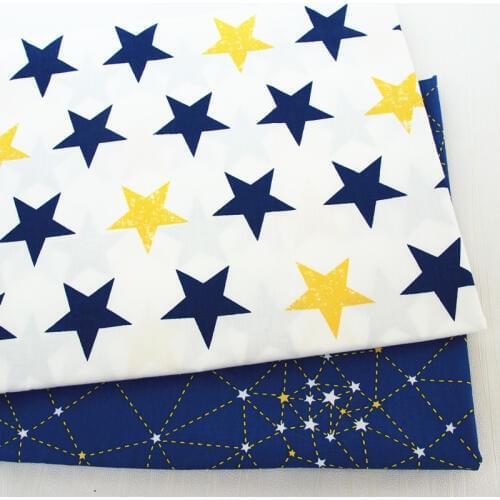 Blue Star Series Cotton Fabric Patchwork DIY Quilting Sewing Fat Quarters Tissue Telas Tilda Needlework