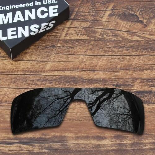 ToughAsNails Polarized Replacement Lenses for Oakley Oil Rig Sunglasses Black Mirrored (Lens Only)