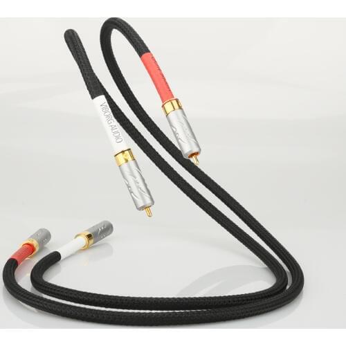 Free shipping Viborg 09G-801 5N Multiple Oxyacid Pure copper interconect cable single wire with pure copper RCA plug