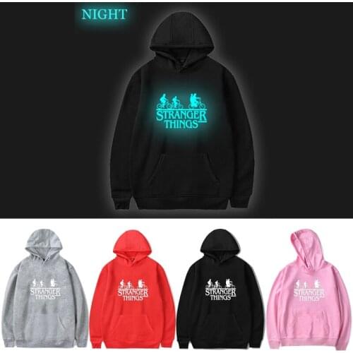 New Trendy Faces Stranger Things Hoodie Men Hoodies Sweatshirts Women Oversized for Autumn Luminous Winter Unisex Hoody