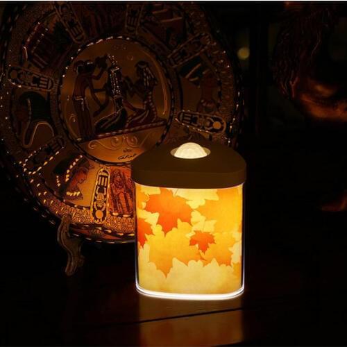 Bathroom battery operated led motion sensor bedside wall paper lamp night lighting