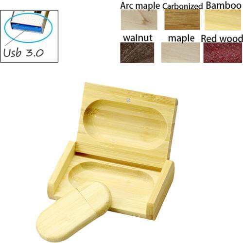 Top Quality Best Gift fashion Maple wooden box shape 32GB USB 3.0 Memory Stick Flash Pen Driver U Disk high speed