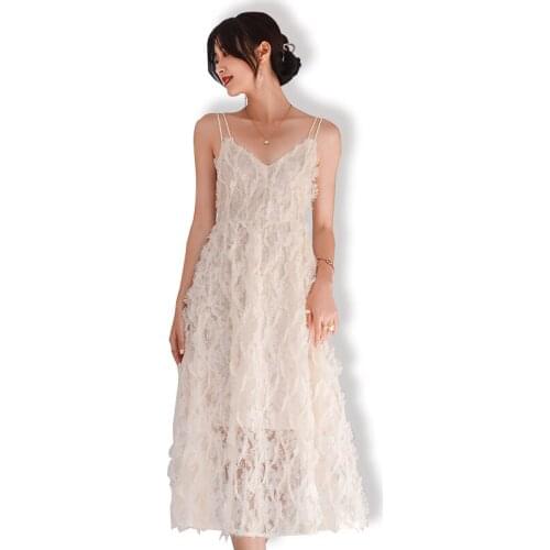 Beach Dress 2021 Womens Seaside Vacation Tour Photo Super Fairy Slings Backless Long Dresses Summer Vestidos De Mujer Sukienka