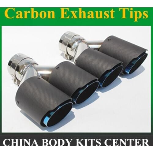 1 Pair Car Modification FOR Universal Dual blue Automobile exhaust pipe Muffler tip