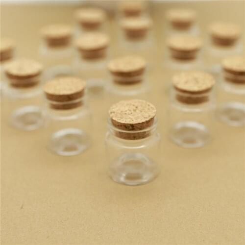 24 pcs/lot 37*40mm 25ml DIY Glass Bottle Stopper Mini Storage Glass Jars Test Tube Tiny spice jar container Small Bottle