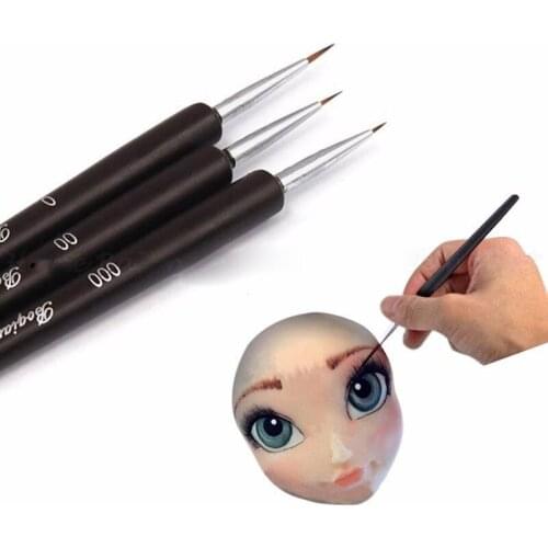 Face mold Brush Set 3pcs/set Food Paint Icing Cupcake Tools Dessert Pastry Decoration Baking Tools Cake Decorating Tool