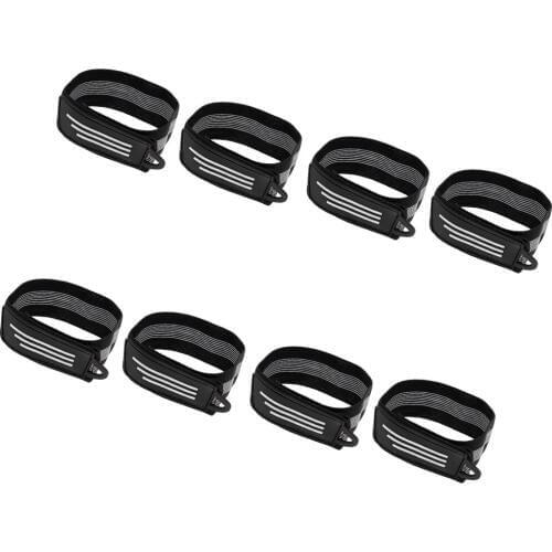 4 Pairs Portable Bicycle Ankle Leg Straps Cycling Bike Pants Bands Leg Clip Straps for Outdoor Sports Enthusiasts