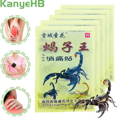 48pcs/6bags Joint Pain Relieving Patch Chinese Scorpion Venom Extract Plaster for Body Rheumatoid Arthritis Pain Relief A066