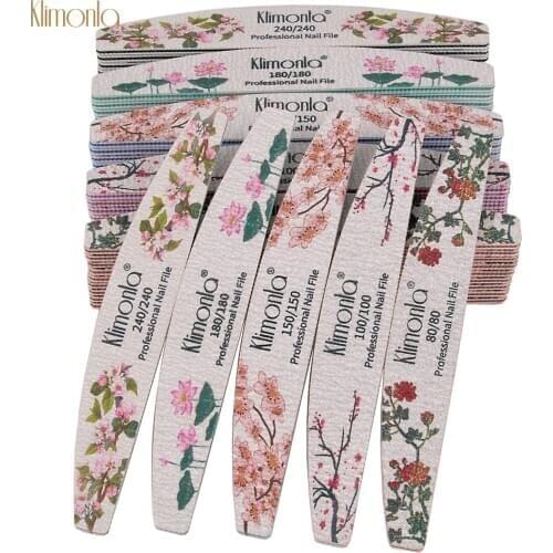 50Pcs/lot Professionals Material Nail File Tools for Manicure China Flower Print Nail Supplies for Salon UV Gel Polish Accessori