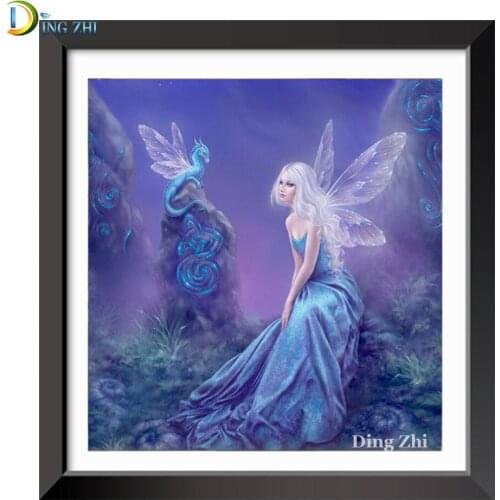 5D Diamond painting Cartoon Art Fairy Wings Hippocampus Animal Full Square Round Drill Embroidery Cross Stitch Mosaic Decoration
