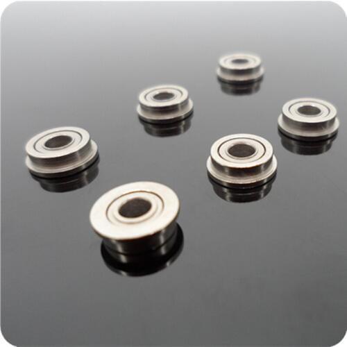 6Pcs 3MM/4MM High Speed Flange Bearing Motor Bearings 3*7*3/3*6*2.5/3*8*2.5/4*8*3/4*7*2.5mm for DIY Models Shaft Toys Robot