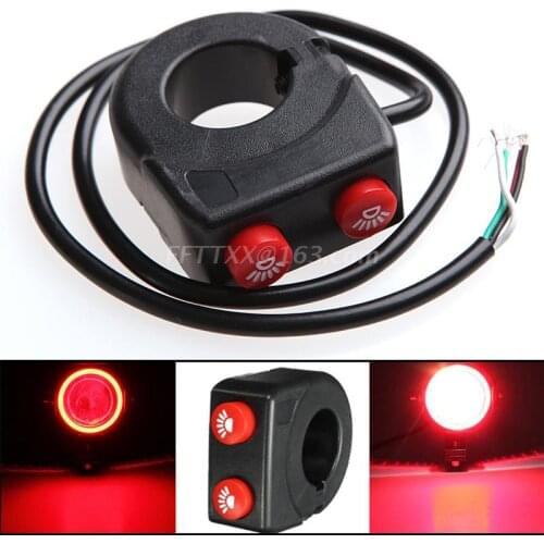 7/8'' 22mm Motorcycle Bike Handlebar On Off Button Head Spot Fog Light Switch