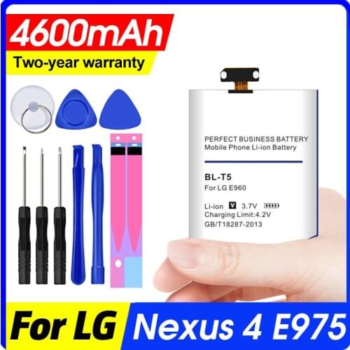 4600mAh BL-T5 Battery for LG Nexus 4 Battery E960 E975 E973 F180 LS970 Optimus G E970 BL T5 battery