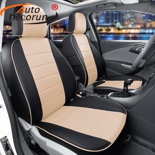 AutoDecorun Exact Fit Seat Covers for Land Rover Discovery 5 2017 Accessories Seat Cover Sets PU leather Car Cushion Protectors
