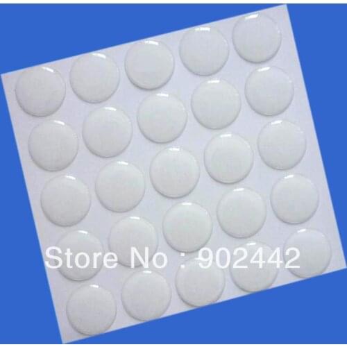 Free Shipping Wholesale 2000 pcs/Lot 3/4" Round Clear Epoxy Bubble Sticker For DIY Key Chains