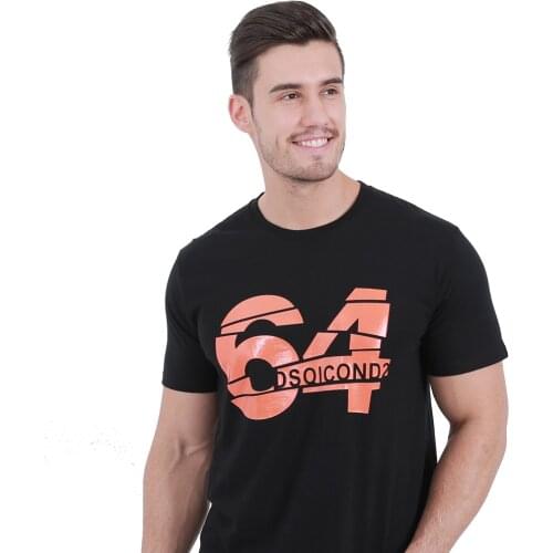 DSQICOND2 DSQ Brand Fashion Men t-Shirt 64 Logo Casual T-shirts Printed Tops male Female Summer Casual Cotton Short Sleeve Tees