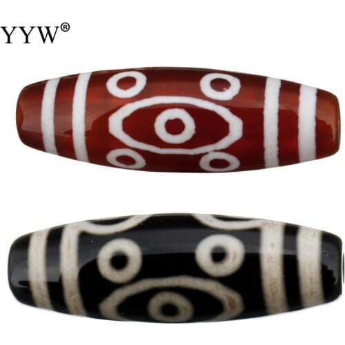 5pcs/Lot Ten-Eyed Natural Dzi Beads 30x10x10mm Dzi Beads For Diy Women Elegant Necklace Bracelet Jewelry Making