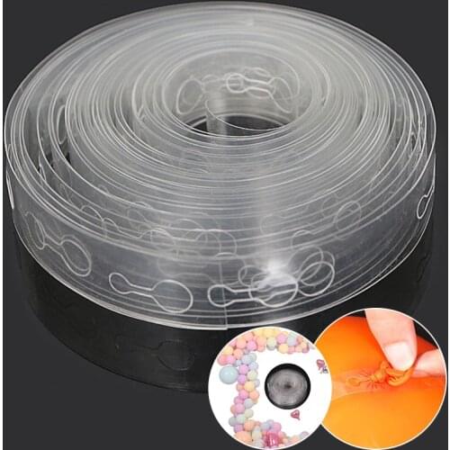 5M Balloon knotter Chain Double Holes Glue Ribbon Wedding Birthday Party Balloons Backdrop Wall Decorations Supplies