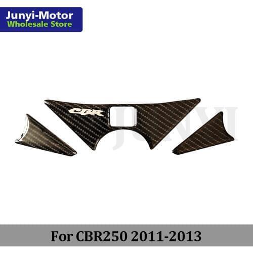 For Honda CBR250 CBR 250 2011 2012 2013 Sticker Triple Tree Top Clamp Upper Front End Handle Yoke Carbon Fiber Motorcycle Decal