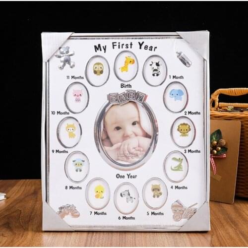 Photo Frame 12 Months My First Year One Year Old Photo Frame Photo Frame Baby Child Growth Record Creative Commemorative