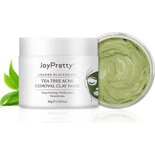Green Tea Tree Clay Mask Removal Acne Blackheads Facial Mask Oil Control Whitening Deep Cleaning Beauty Cosmetics Skin Care