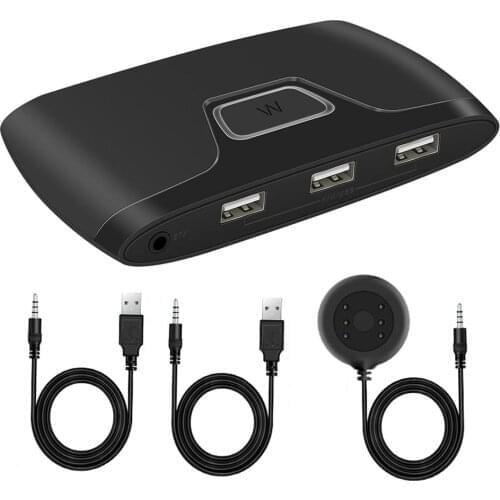 HDMI-compatible 2 In 1 Out USB KVM Switch Splitter USB Hub For Shared Monitor Keyboard Mouse Adaptive Printer Controller