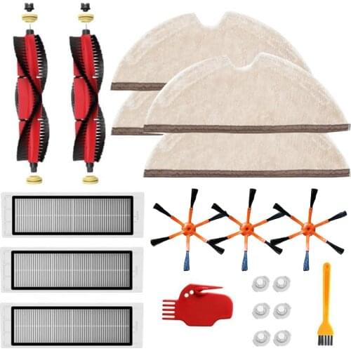 Vacuum Cleaner Parts Filter Kits For Xiaomi Roborock S6 S60 S65 S5 MAX T6 Robot Vacuum Accessories Filter Side Brush Roll Brush