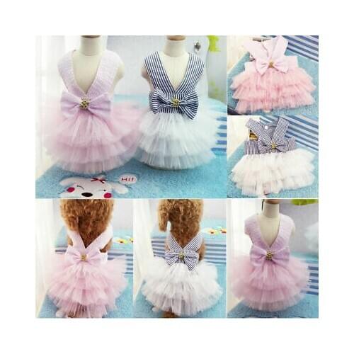 Summer Pet Dog Princess Pettiskirt Dress Pet Dog Skirt Big Dog Clothes Clothing Harness Dress New Arrivals