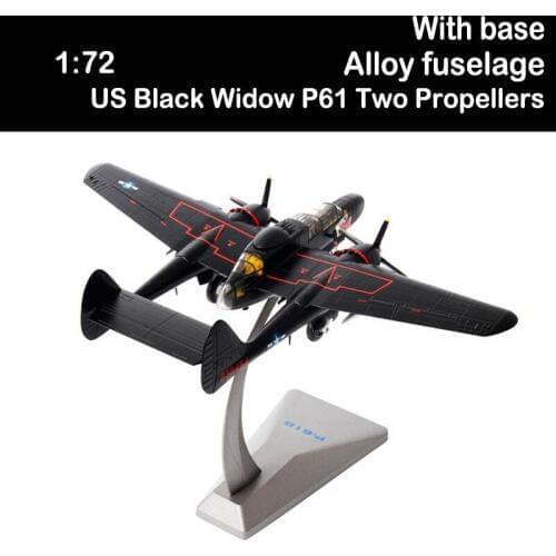 1/72 US American Black Widow P61 Airplane P61 Two Propellers Aircraft Airplane Static Models Adult Children Toys Military Plane
