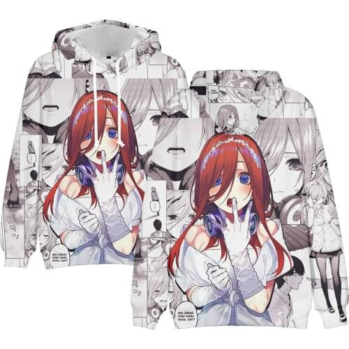 The Quintessential Quintuplets 3D Print Fashion Fall Winer Suit Hoodies Sportswear Hooded Women/Men Kawaii Style The hooded