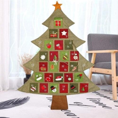 NICEXMAS Hanging Christmas Advent Calendar Countdown to Christmas Tree