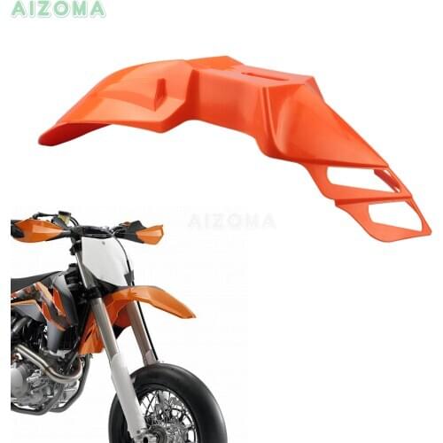 Orange Supermoto Dual Sport Motocross ABS Fender Enduro MX Universal Protective Front Mudguards For SX/XC/EXC/SXF/XCF/SMR