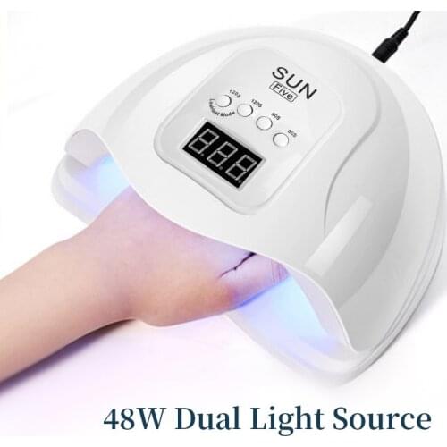 Nail Dryer Machine Portable 120W 48W UV Manicuring LED Lamp Nails USB Cable Home Use Nail Lamp for Drying Gel Polish Nails