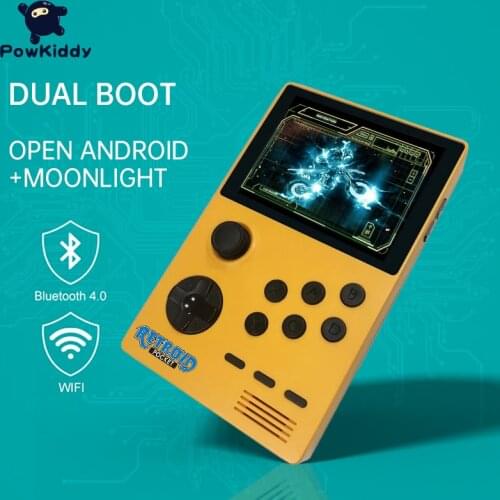 POWKIDDY Retroid Pocket 1 Retro Game Pocket Console 3.5-inch IPS Screen Android and Pandora Dual System Switching 3D Games
