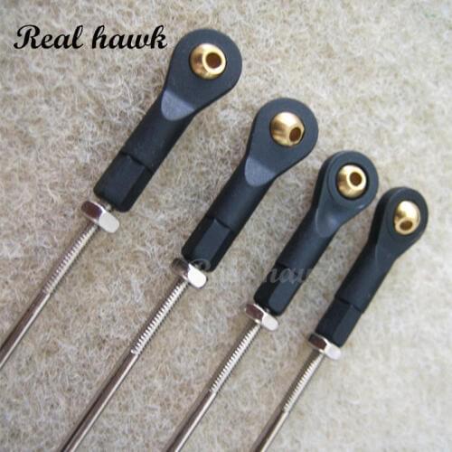 4sets M2.5 ball head D2 steel wire COMBO tie rod aircraft model aircraft double ball head steel wire tie rod FOR aircraft parts