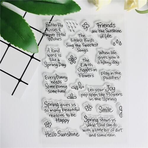 Raindrop Words Fairy Silicone Clear Stamps For DIY Scrapbooking/New 2019 Card Making Bullet Journal Sentiment Sweet Stamp 546