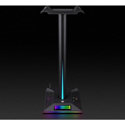 EB01 3.5mm ARGB Headphone Desktop Display Stand USB Gaming Headsets Hanger Rack Headphone Stand Control Gaming Headset