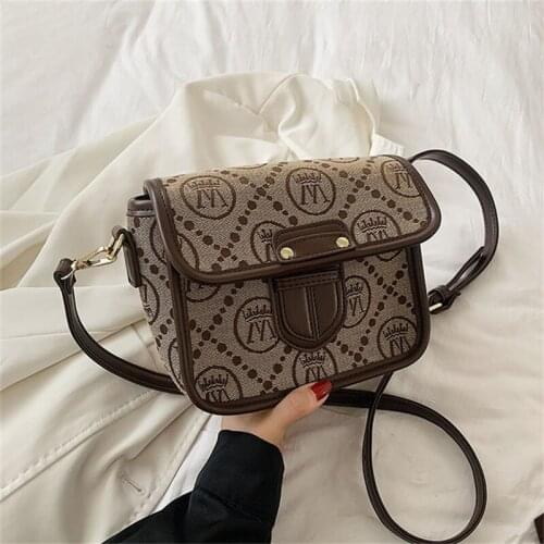 Large-capacity Bag Geometric Embroidery Portable Small Square Bag 2021 New Trend Fashion Shoulder Bag Canvas Messenger Bag