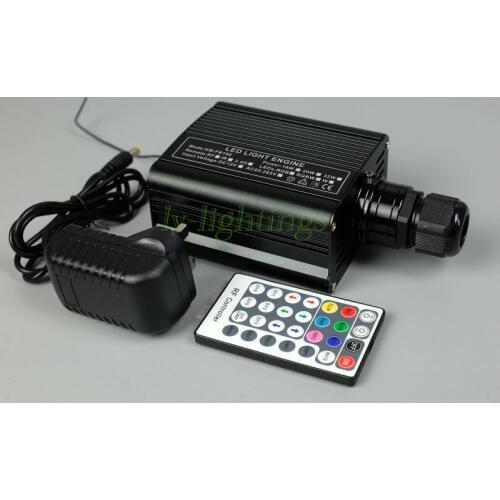 Fiber optic light source 16w RGBW led light engine wireless RF remote multi-mode multi-colors for optical fiber light decoration