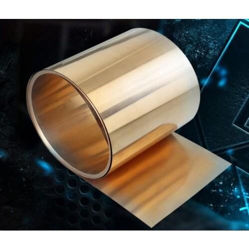 0.08mm thickness C17200 BeCu sheet HRC45 beryllium copper belt Wear-resisting beryllium bronze foil QBe2