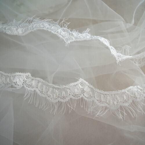 1.5 yards ivory lace trim alencon lace lace bridal lace trim embroidered trim lace