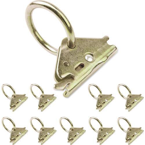 MICTUNING 10pcs Auto O Ring Tie-down Anchors E-track O Ring Car Accessories for Fixing Cargo Universal for Vans Trailers Trucks