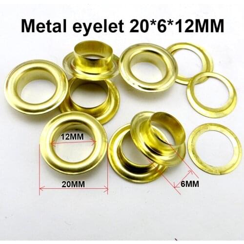 100PCS 20*6*12MM Gold EYELET Button Garment Sewing Clothes Accessory Buttons Handbag Eyelets ME-062X