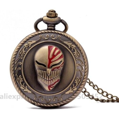 100pcs/lot Hot selling product quartz watch facial makeup vintage pocket watch antique bronze gifts pocket watch