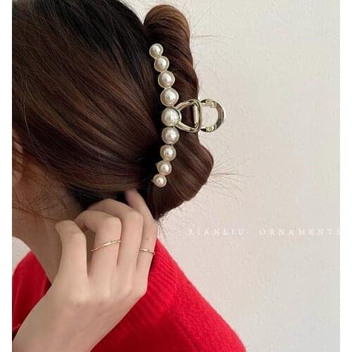 Simple Pearl Clip Fairy Temperament Clip Clip Clip Card Shark Clip Hair Accessories for Women