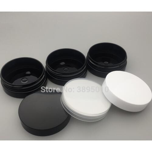 30g black PET Cream Jar with Black/white/transparent lid,Eye Cream/Mask/Foundation Case,Empty cosmetic jars F1058