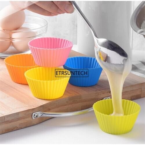 300PCS Silicone Cake Cup Round Shaped Muffin Cupcake Baking Molds Home Kitchen Cooking Supplies Cake Decorating Tools
