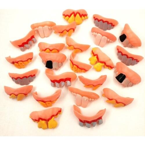 9 Style Clownery Tricks Property Game Toy Gags & Practical Jokes Halloween Ugly Denture False Rotten Teeth Model Prank Scare