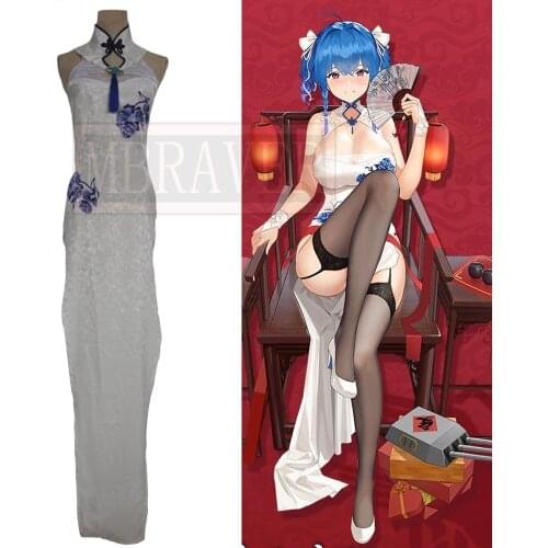 Azur Lane USS St Louis Cheongsam Chinese Style Cos Cosplay Costume Halloween Custom Made Free Shipping