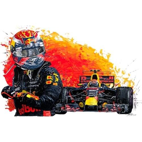 Damond Painting Max Red Bull Racing Verstappen Full Drill 5d Cross Stitch Mosaic Painting Rhinestones Round Damond Embroidery